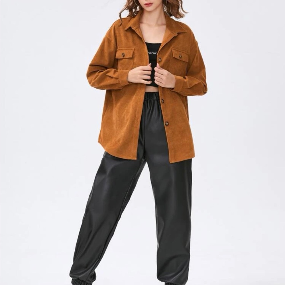 Womem brown loose fit tshirt plain size M trendig styles 2022